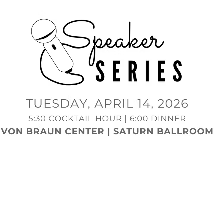 2026 Speaker Series event graphic, April 14, 2026